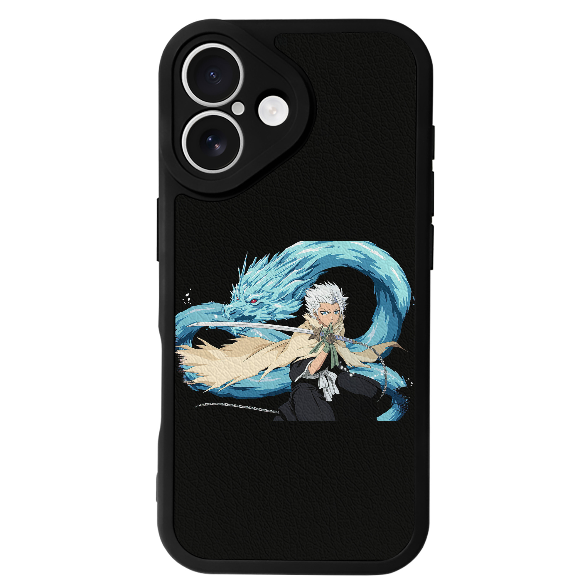 （画像用） ブリーチ 日番谷冬獅郎（ひつがや とうしろう） BLEACH Hitsugaya Toushirou 【iPhone 16シリーズ対応】シリコンスマホケース（レザー調） 材質：シリコン